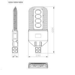 5000K 150-250w 120-277V 50/60Hz IP65